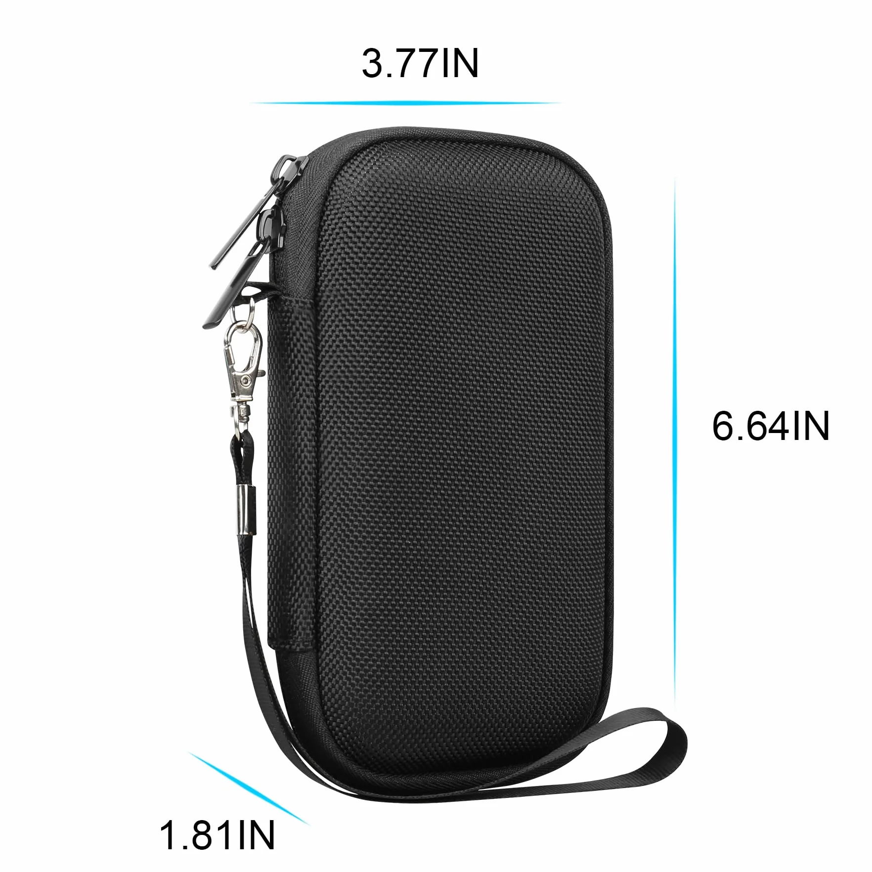 Lacdo Twarda Obudowa dla SanDisk Extreme Pro USB4 Portable SSD 2TB 4TB USB-C EVA Wodoodporna Torba Podróżna Czarny
