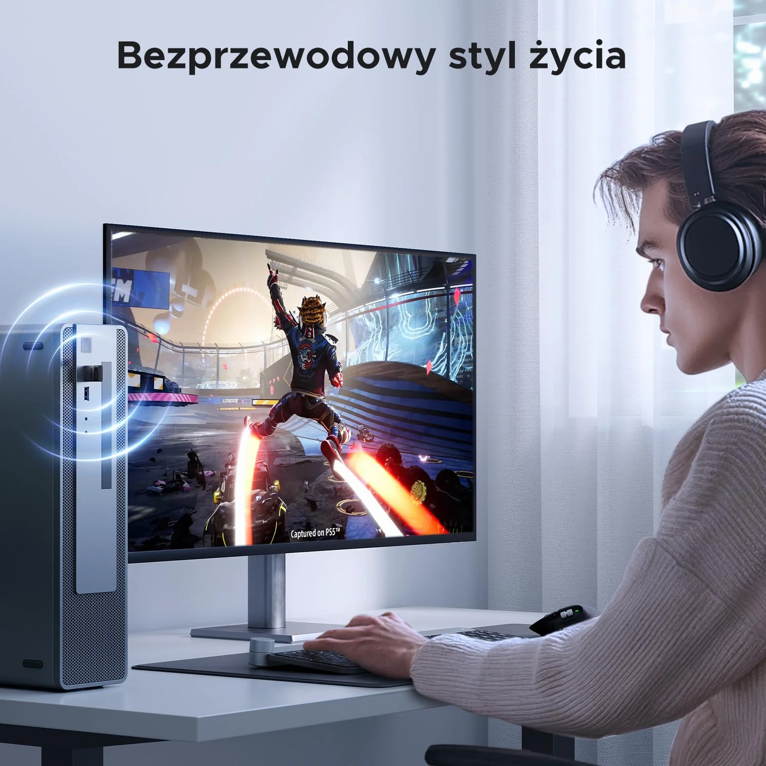 UGREEN Adapter Bluetooth 5.4 USB do Komputera, Klucz Sprzętowy dla Windows 11/10/8.1