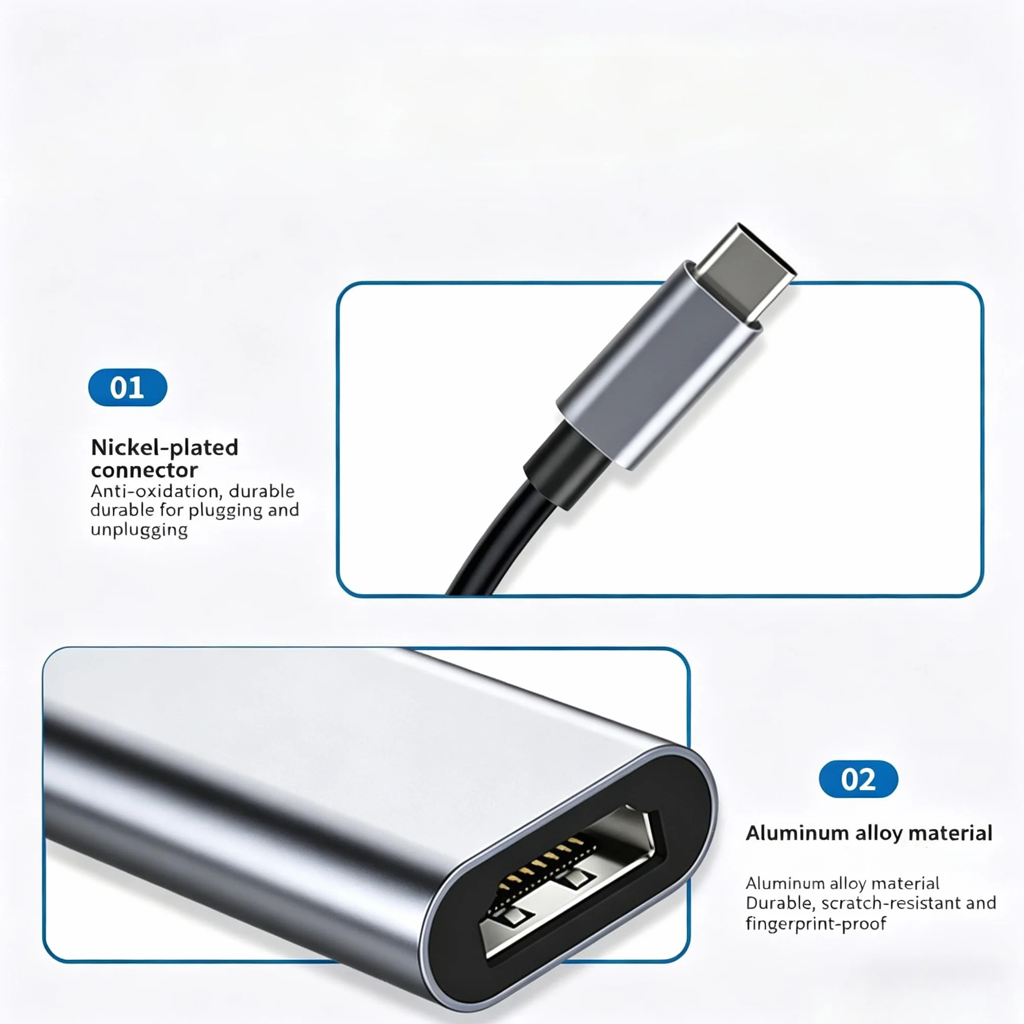 Adapter USB-C na HDMI 4K Thunderbolt 3 do MacBook Pro Air Dell XPS 15 Samsung Galaxy S24 S10 Huawei P40