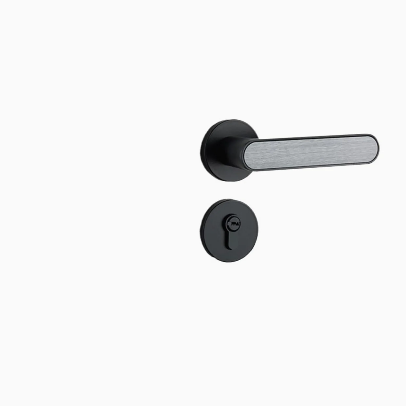 Czarny minimalistyczny magnetyczny cichy zamek do drzwi sypialni | Minimalistyczna sypialnia magnetyczna cichy ekologiczny uchwyt czarny (A magnetic suction 35-50mm)