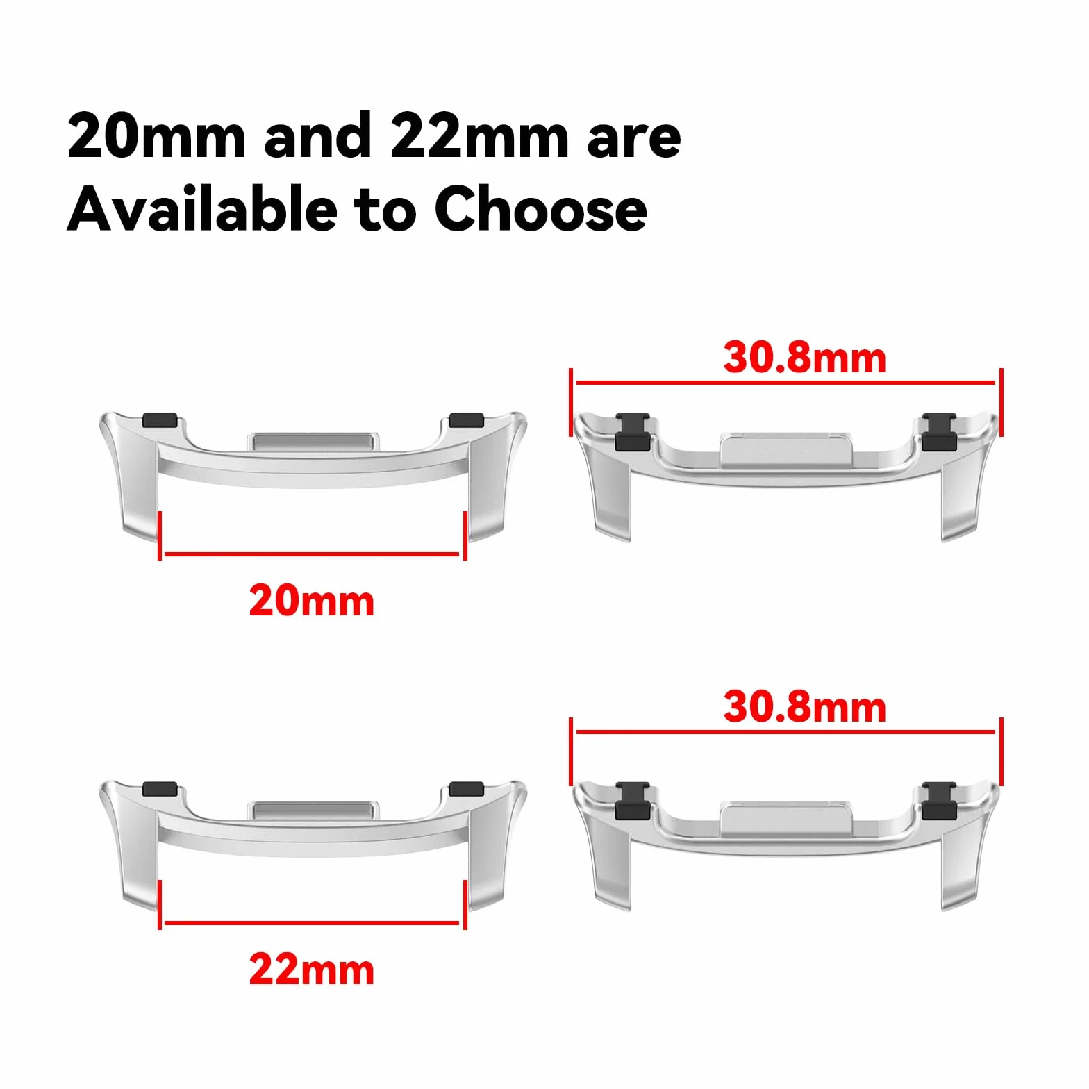 Metalowy adapter ze stali nierdzewnej do paska do zegarka Samsung Galaxy Watch 8 Classic