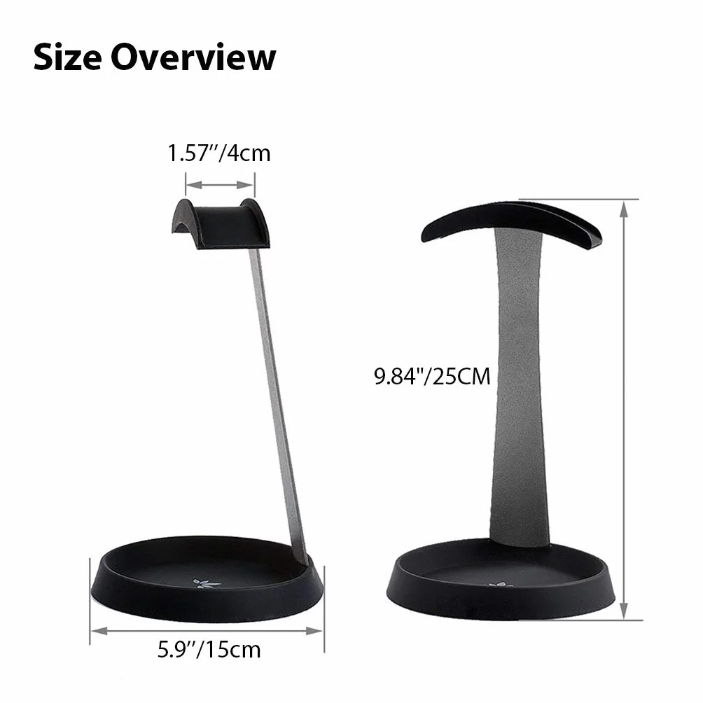 Avantree HS102 Wytrzymały uniwersalny metalowy i silikonowy uchwyt na słuchawki z uchwytem na kabel do Sennheiser, Sony, Audio-Technica, Bose, Shure, AKG, zestawów słuchawkowych i słuchawek do gier