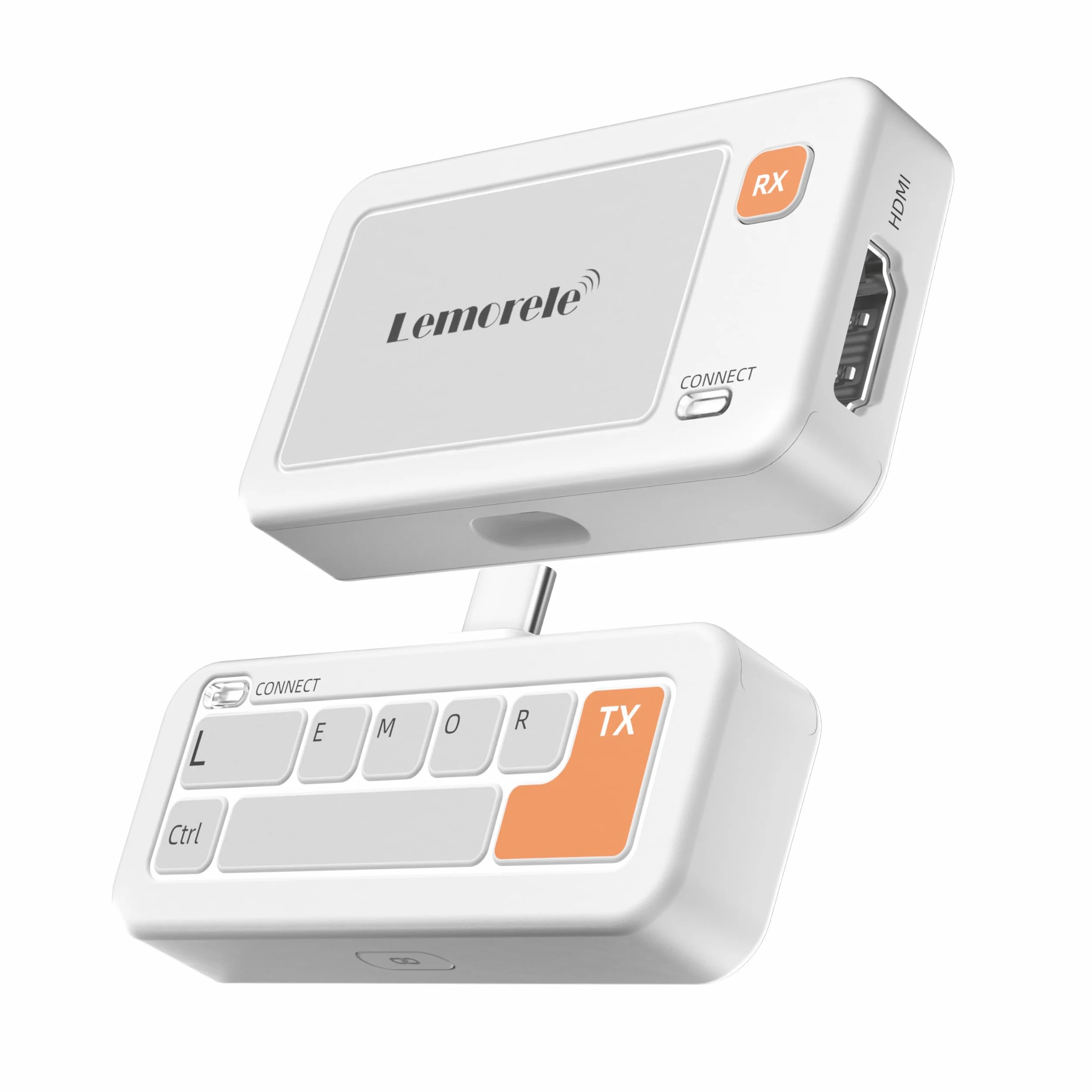 Lemoral Bezprzewodowy nadajnik i odbiornik HDMI USB C, 5G 50 M Plug&Play Bezprzewodowa transmisja HDMI do strumieniowego przesyłania plików wideo audio z telefonu USB-C, tabletu, laptopa, komputera do