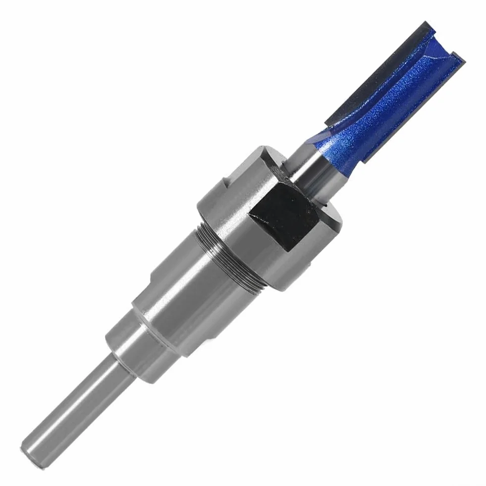 Przedłużacz adaptera routera do 14, kompatybilny z trzpieniami 8 mm i 12 mm do form i maszyn do obróbki przemysłowej (chwyt 1/2 cala do 1/2 cala)