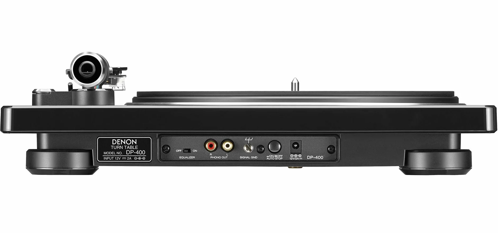 Denon Odtwarzacz płyt winylowych DP400BKEM DP-400, odtwarzacz płyt winylowych, MP3 i WAV, odtwarzacz LP z wbudowanym korektorem phono, wyjmowaną osłoną przeciwpyłową i wkładem MM, kompatybilny z MC - czarny