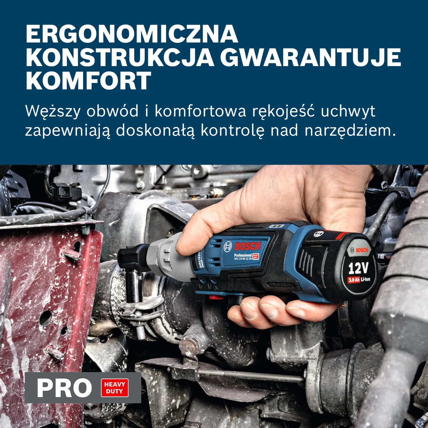 Bosch Professional 12V System Akumulatorowy klucz grzechotkowy GRC 12V-60 1/2 SN