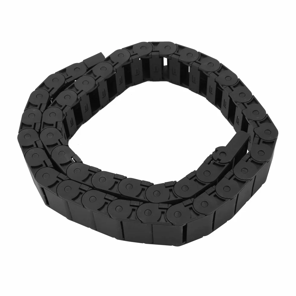 Bagażnik na kabel, 3,28 ft nylonowy łańcuch ciągnący drut kabel grawerowanie akcesorium maszynowe 15 mm x 30 mm długości czarny