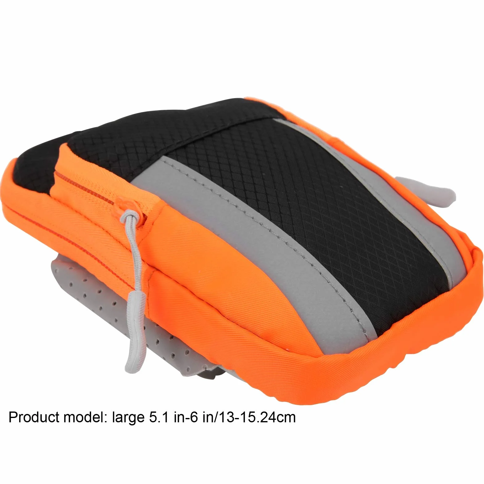 Torba na ramię sportowa wodoodporna 5,1-6 cali uniwersalna smartfon pomarańczowa (black)