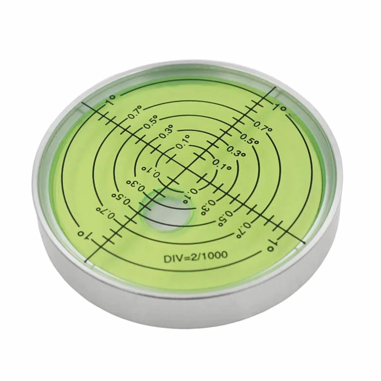 1 szt. duża okrągła okrągła bańka poziomica z magnetyczną białą skorupą zielona ciecz średnica 60 mm wysokość 10 mm | 1 x duży okrągły bąbelek poziomu z magnetyczną białą powłoką, zieloną cieczą, średnica 60 mm, wysokość 10 mm (bez magnesu)