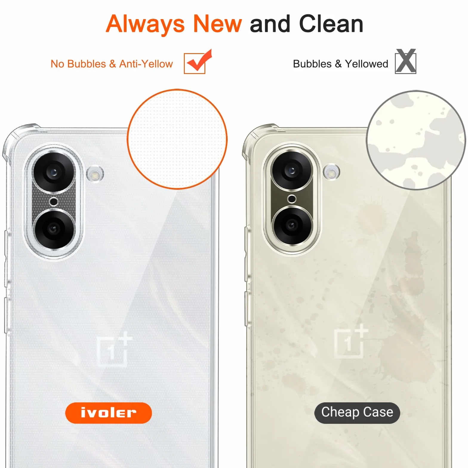 ivoler Etui do Oneplus Nord CE 5 5G, ultra przezroczyste silikonowe etui ochronne TPU
