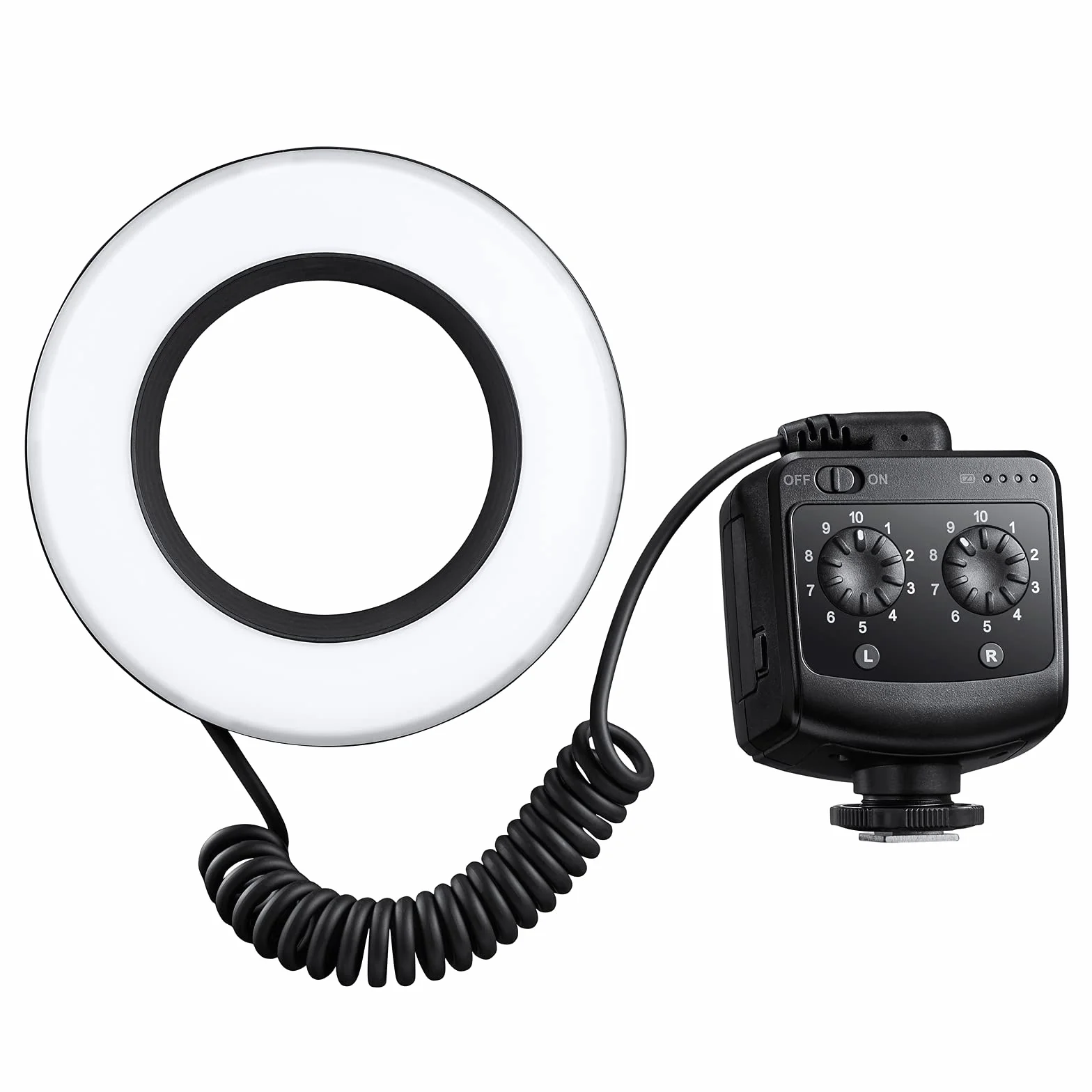 GODOX RING72 Makro lampa pierścieniowa LED Elastyczne, obrotowe oświetlenie 360 ​​° Pół- lub pełne światło, 5600K Odpowiednie do zbliżeń Youtube, filmów i obiektów portretowych