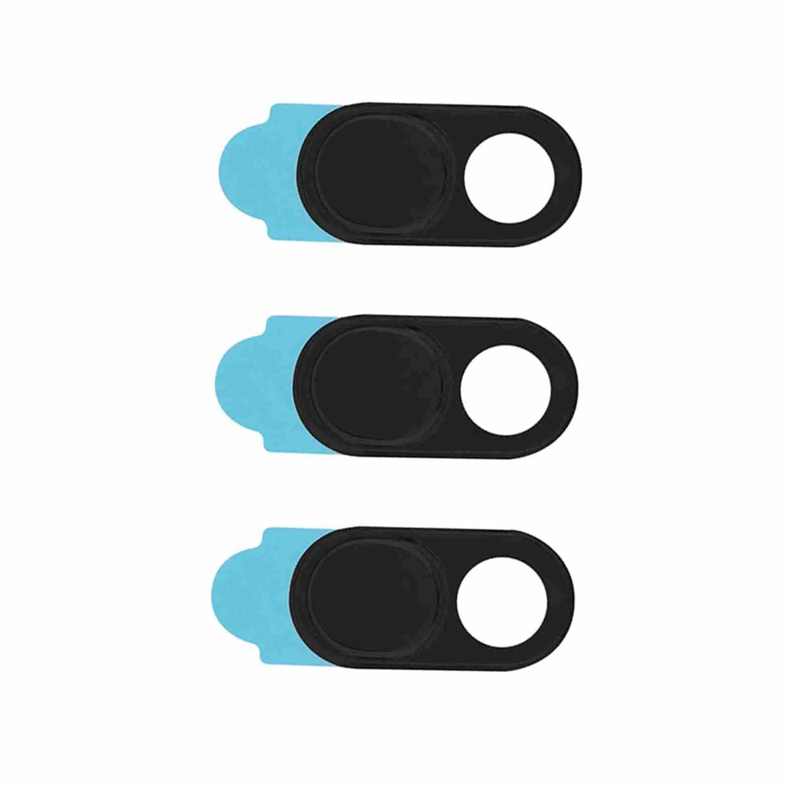 Generic 3 szt. Osłona Kamery Internetowej Naklejka Zabezpieczająca Aparat, Cienka Osłona Obiektywu do Tabletów Typu Smartfon, łatwa w Użyciu Prywatności (BLACK)
