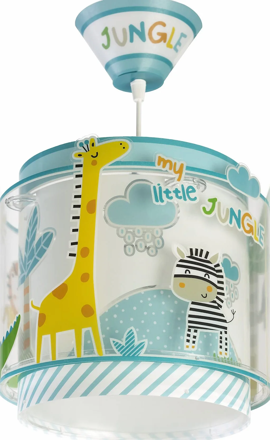 Dziecięca lampa sufitowa wisząca Dalber My Little Animals Jungle, 60 W, wielokolorowa, 76112