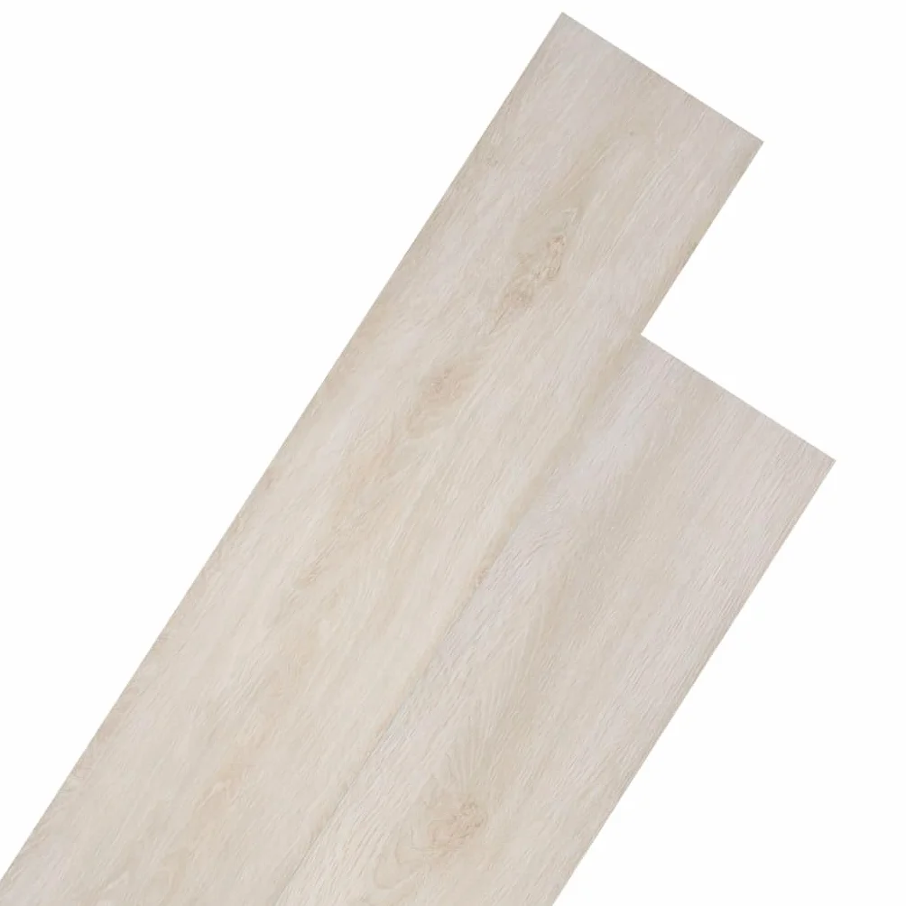 Materiały budowlane, wykładziny podłogowe i dywanSamoprzylepne deski podłogowe z PCW 2,51 m² 2 mm dąb klasyczny biały