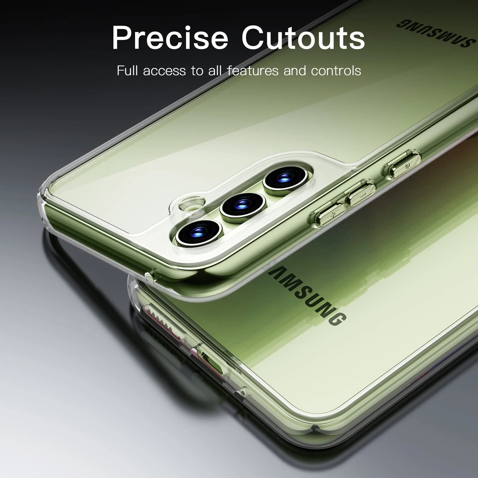 JETech Etui dla Samsung Galaxy A54 5G 6,4 Cala, Nie Żółknie Odporny na Wstrząsy Pokrowiec Ochronny, Odporne na Zarysowania, Twardy Tył PC (Przezroczyste)