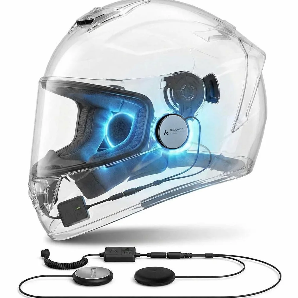Głośniki kasku iASUS XSound 2.1 (do kasków motocyklowych Arai, Shoei, HJC, Bell, Schuberth, AVG, Icon i innych kasków motocyklowych)