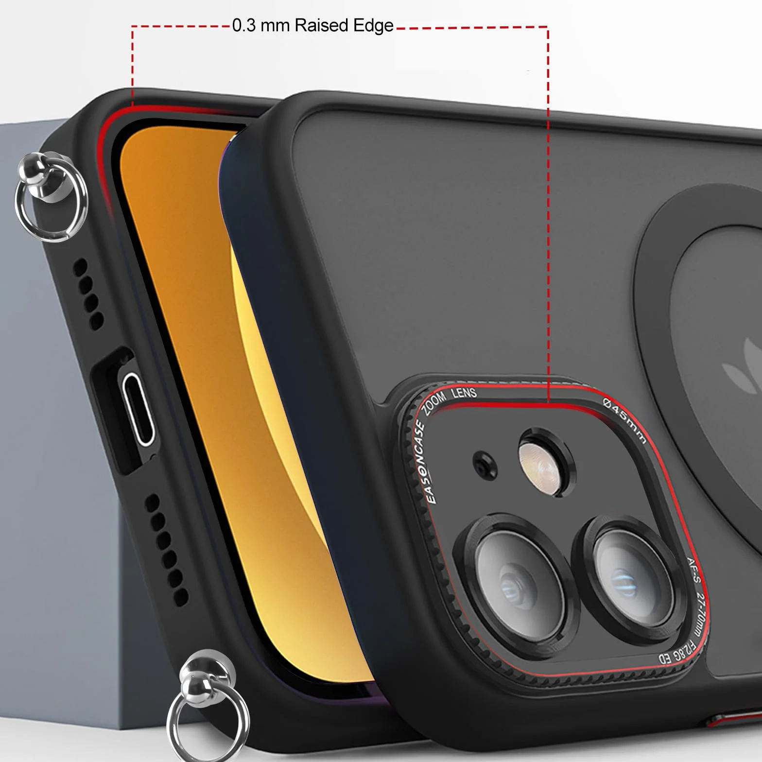 Pnakqil etui iPhone 12 z paskiem magnetyczne ochronne odporne na uderzenia