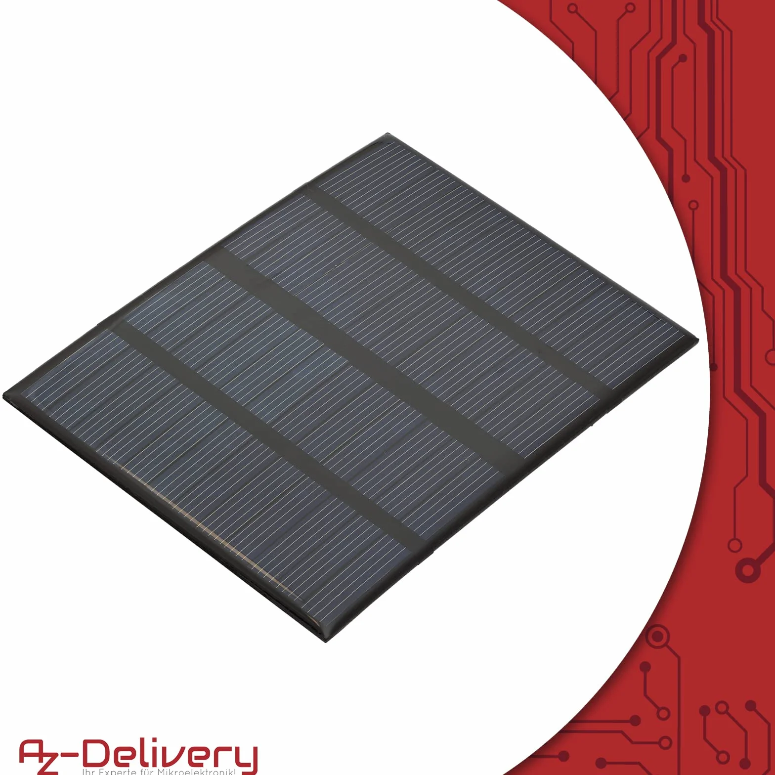 AZDelivery Moduł solarny polikrzem 5V 1.5W mini panel słoneczny wodoodporny