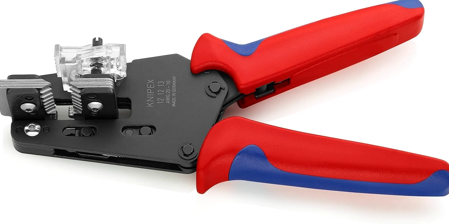 KNIPEX Precyzyjne szczypce do ściągania izolacji z ostrzami kształtowymi z osłonkami wielokomponentowymi 195 mm, 12 12 13