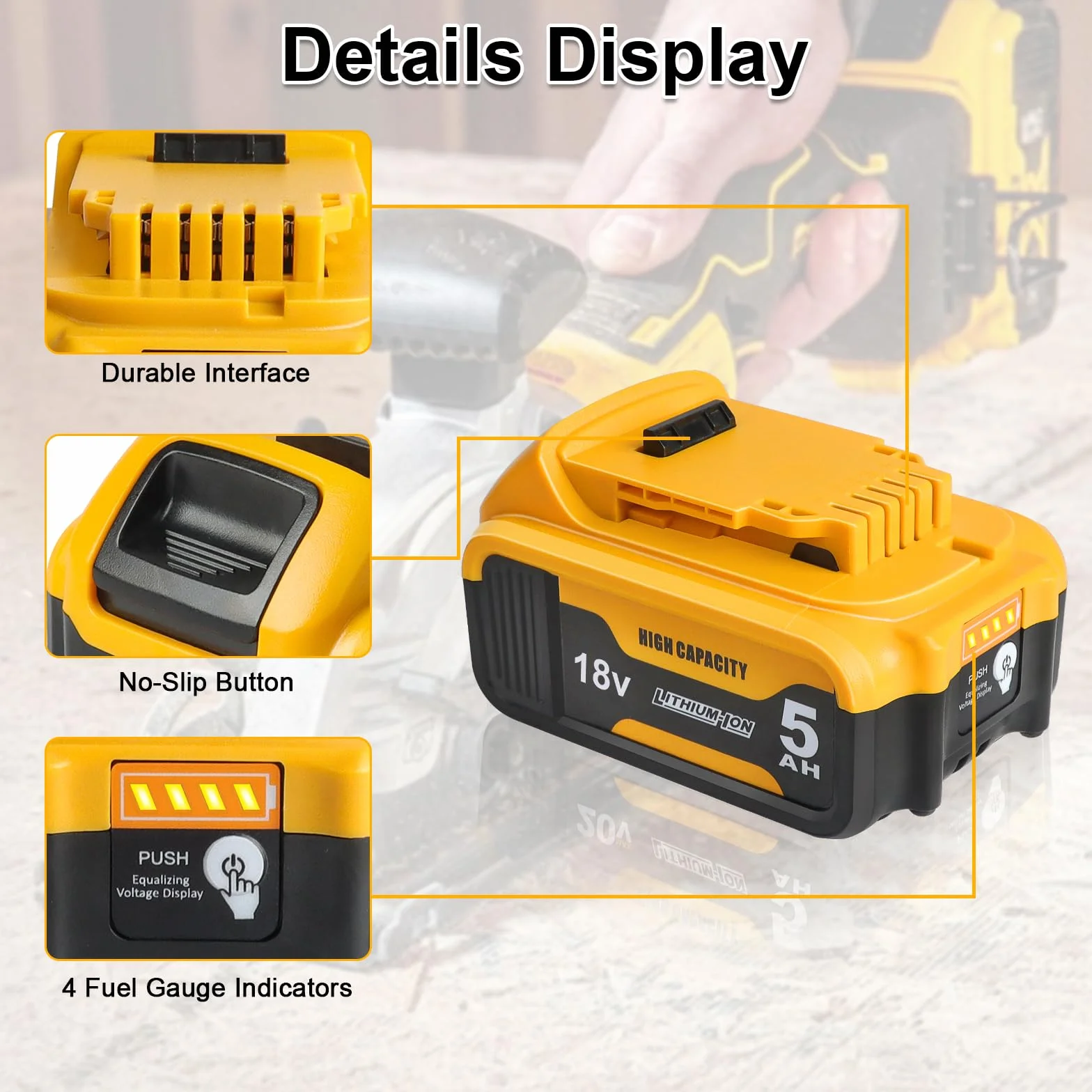 2 x Waitley akumulator zamienny do akumulatora Dewalt 18 V DCB184 DCB200 DCB182 DCB180 DCB181 DCB182 DCB201 18 V XR elektronarzędzia bateria z wyświetlaczem LED