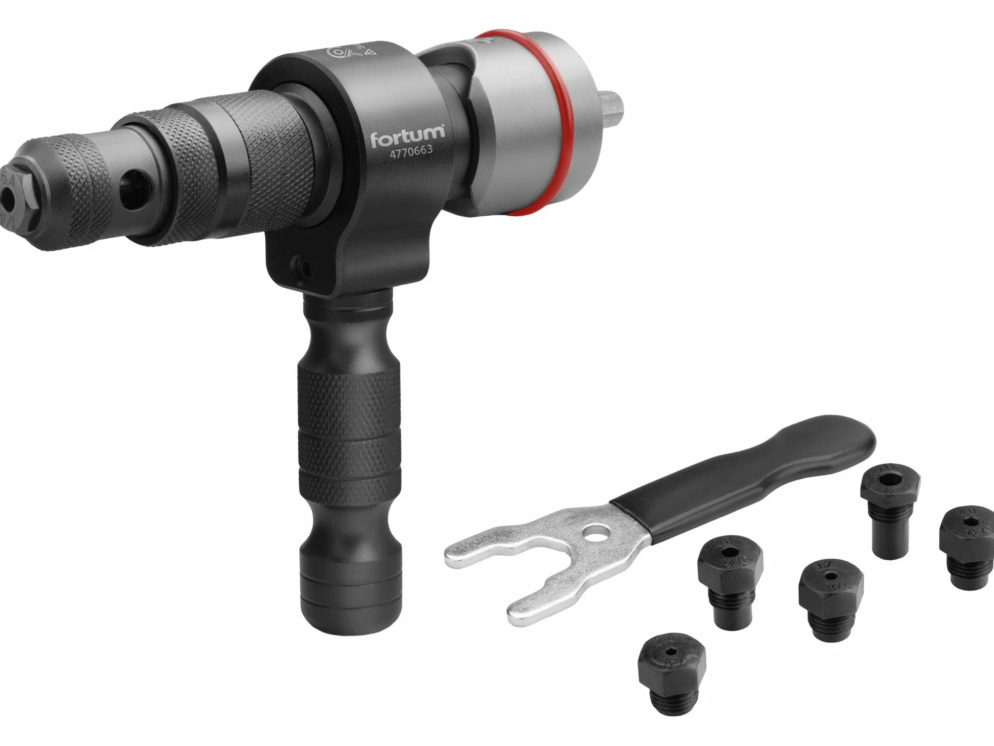 Nasadka nitowa do wkrętarki akumulatorowej i wiertarki, nitownica do nitów zrywalnych z aluminium, miedzi, stali i stali nierdzewnej, nasadka do nitów 2,4-6,4 mm, adapter pistoletu do nitów