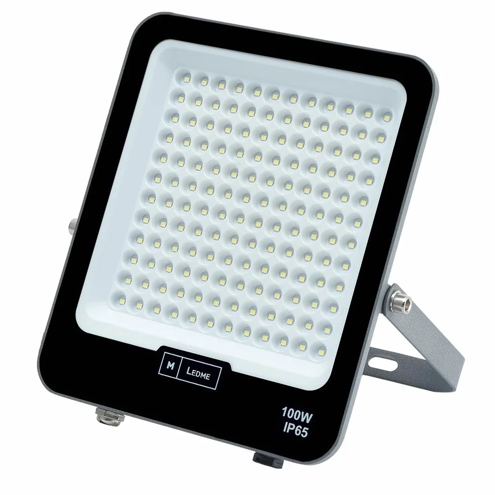 M Ledme - Napoli Plus reflektor LED 100 W, 12 000 lumenów, IP65 możliwość ściemniania, barwa zimnej światła (6000 k), oświetlenie zewnętrzne, do użytku w ogrodzie, na podwórku, parkingu, hotelu,