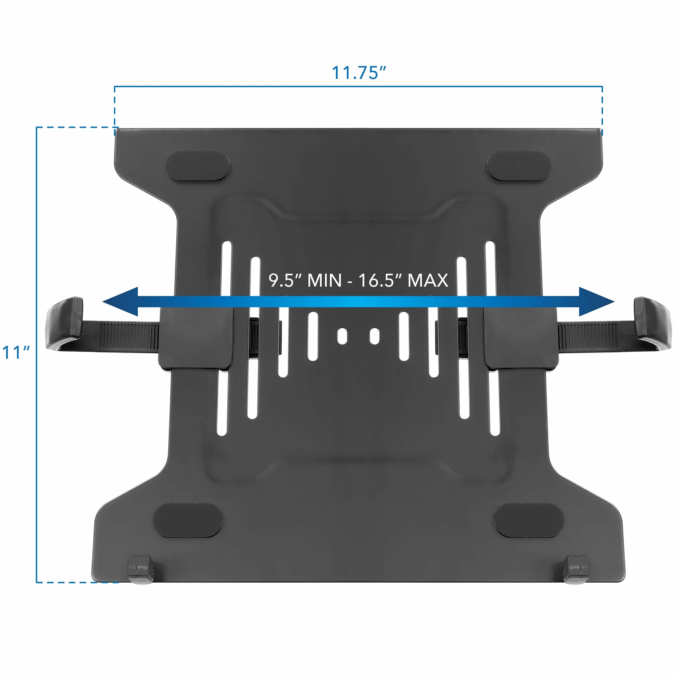 Attachment | Vented Notebook Tray | Laptop Tray Clamp for Monitor Stand 75mm & 100mm VESA