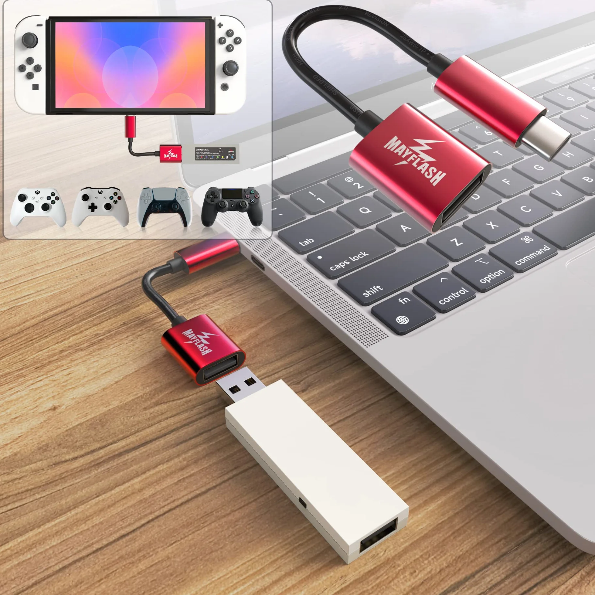 MAYFLASH Magic-NS Bezprzewodowy adapter kontrolera dla Nintendo Switch