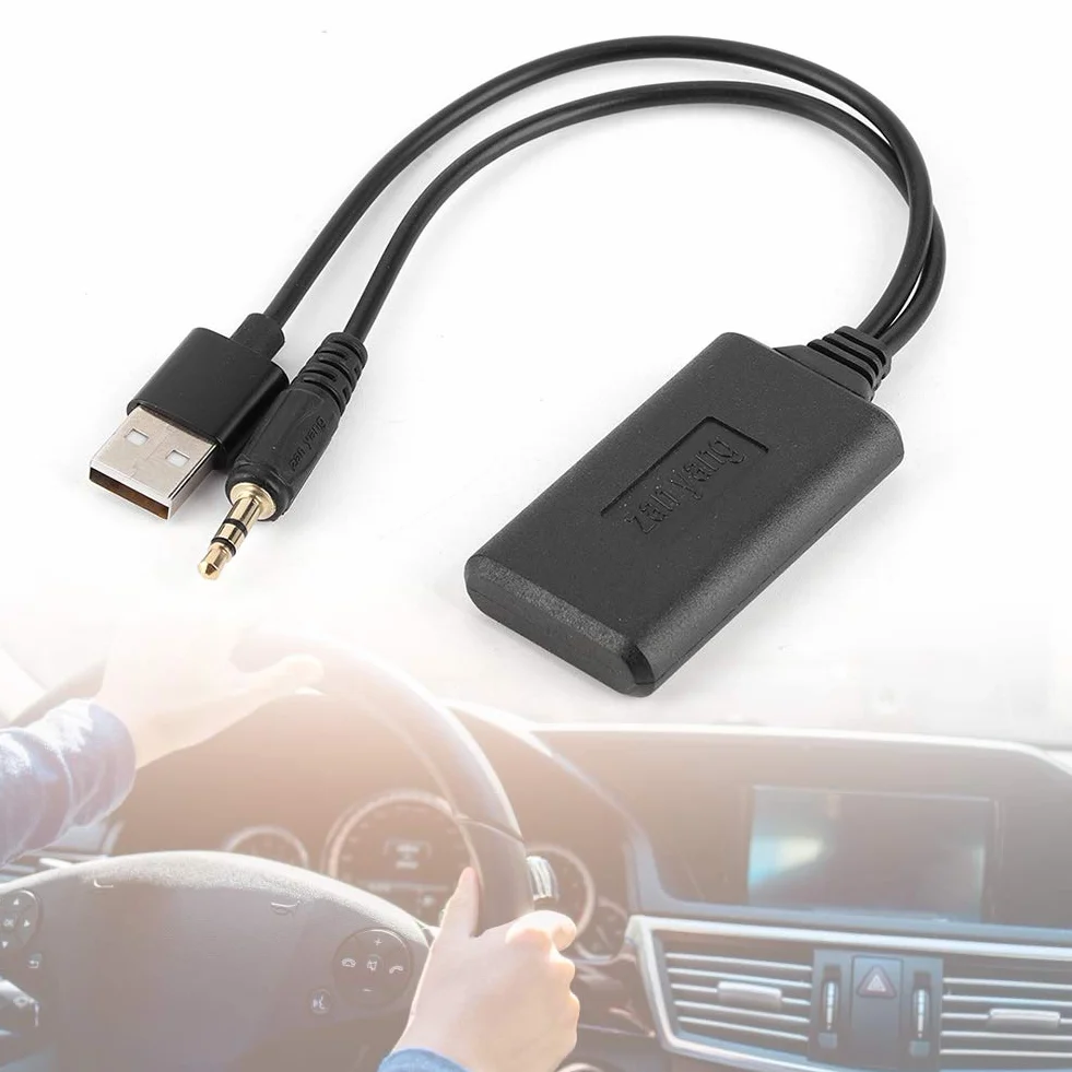 Kabel Audio Bluetooth, Kabel Bluetooth AUX-IN, Samochodowy Kabel Audio AUX 3,5 Mm/0,14 Cala Bezprzewodowy Adapter Odbiornika Bluetooth Radio HIFI Muzyka Akcesoria Samochodowe