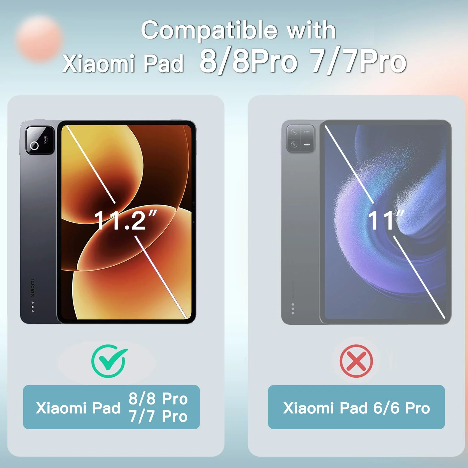 JETech Etui dla Xiaomi Pad 8/8 Pro & Pad 7/7 Pro (11,2 Cala, Model 2026/2025), Szczupły Półprzezroczysty Tył Składane na Trzy Podstawkę Ochronne Osłona Tabletu z Automatycznie Budzi/Spać (Czarny)