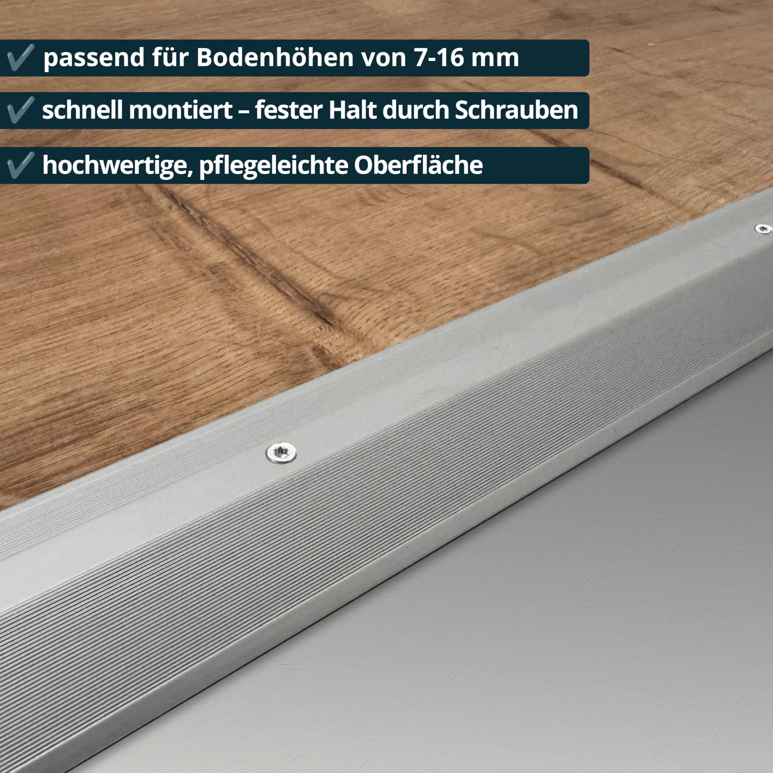ufitec system profili do podłóg parkietowych i laminowanych, do podłóg o grubości od 7 do 15 mm