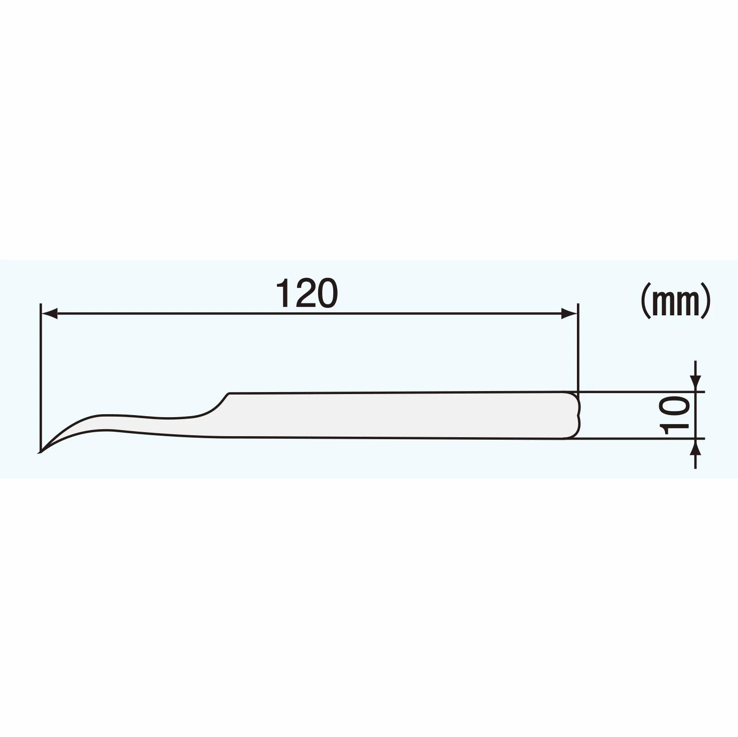 drobna pęseta ze stali nierdzewnej (zakrzywiony styl), długość 120 mm. ENGINEER pt-06