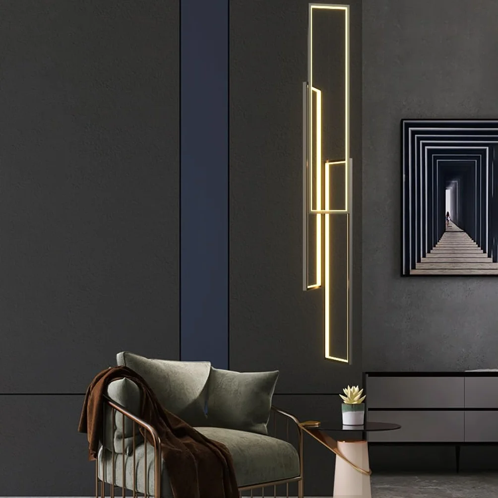 Lampa Wisząca LED Nowoczesna Lampa Wisząca Z Pilotem Zdalnego Sterowania Przyciemniana 100W Regulacją Wysokości Dekoracyjna Żyrandol Do Willi Schodów Salonu Jadalni Sypialni, 3 Świateł