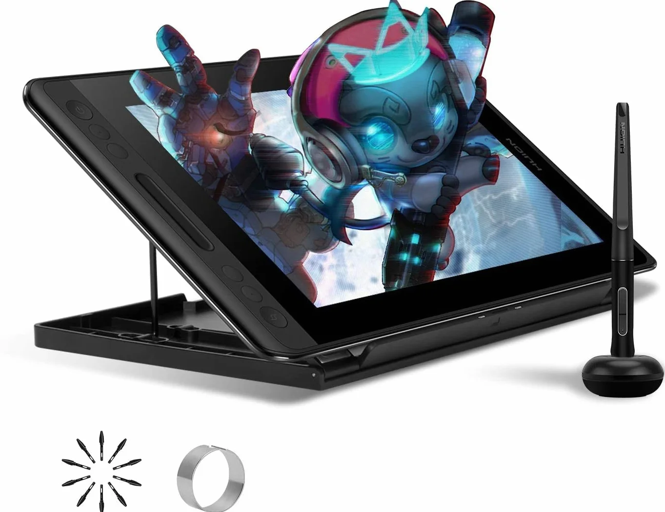 Huion KAMVAS Pro 12 tablet do rysowania, 29.5 cm, w pełni laminowany monitor graficzny, z długopisem bez baterii i regulowanym stojakiem, idealny do pracy w domu i nauki zdalnej