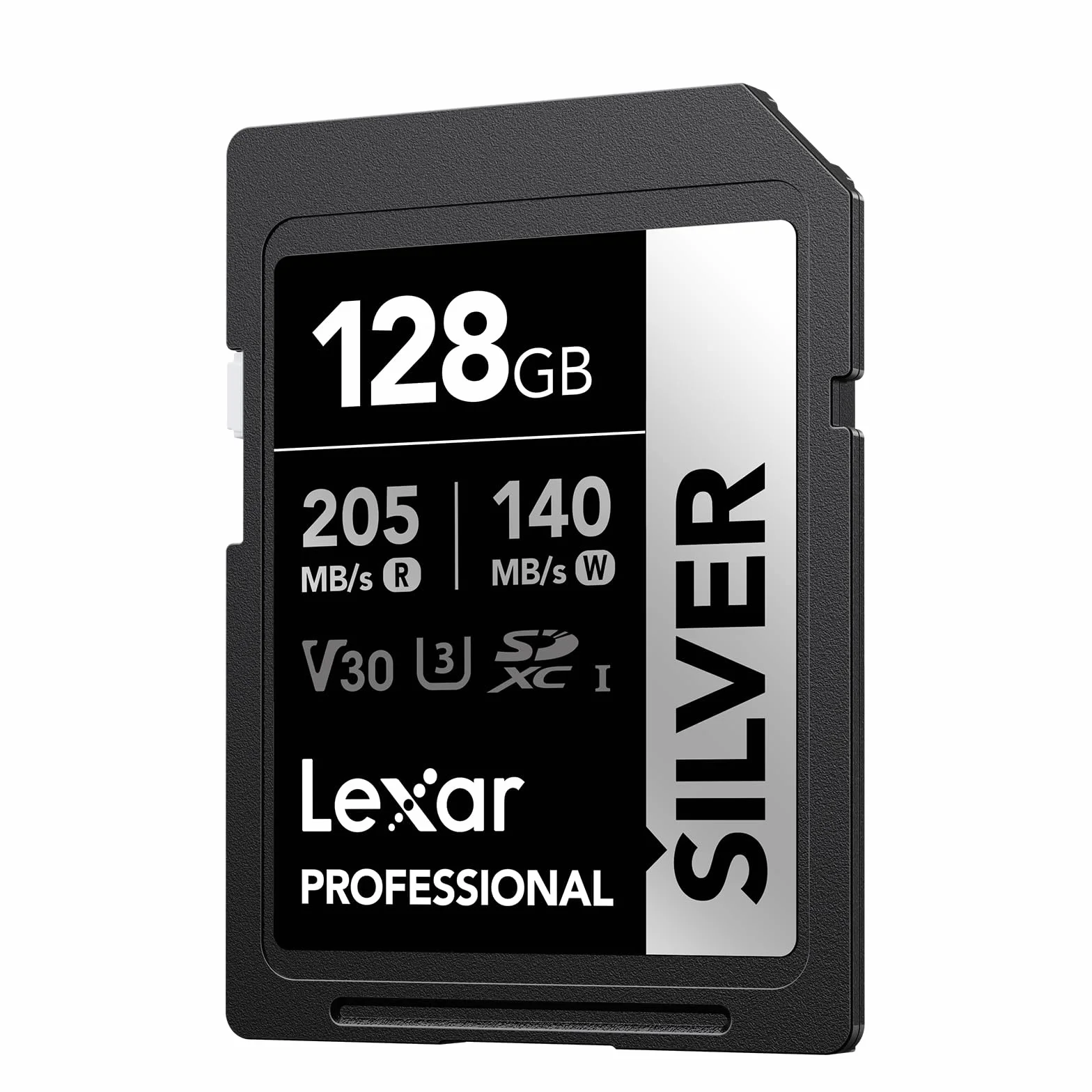 Lexar Karta SD 128 GB SILVER SDXC UHS-I Klasa 10 U3 V30 205 MB/s odczyt 140 MB/s zapis