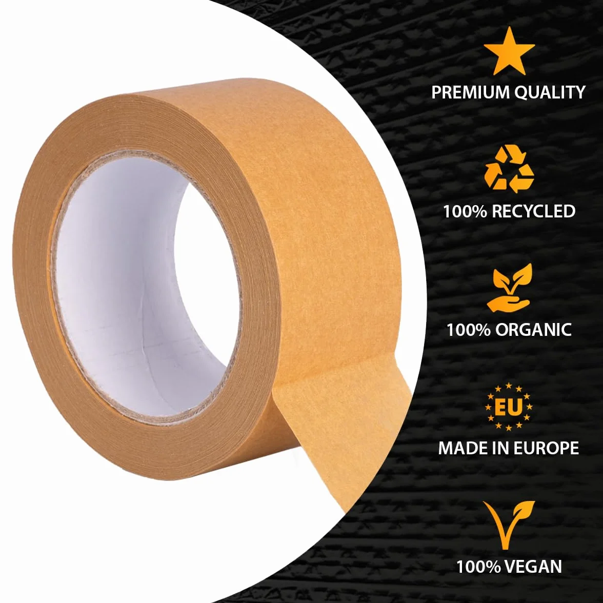 verpacking Taśma papierowa 50 mm x 50 m brązowa [wersja, kolor i liczba sztuk do wyboru] cicho rozwijająca się taśma klejąca do pakowania, przyjazna dla środowiska, taśma do pakowania, 12 rolek