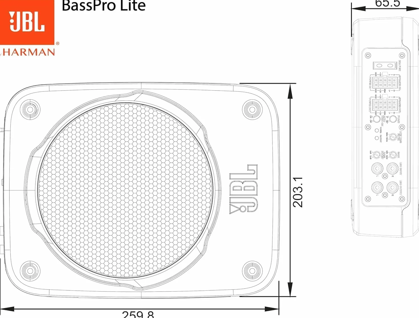 JBL Bass Pro Lite 7'' Underseat Subwoofer