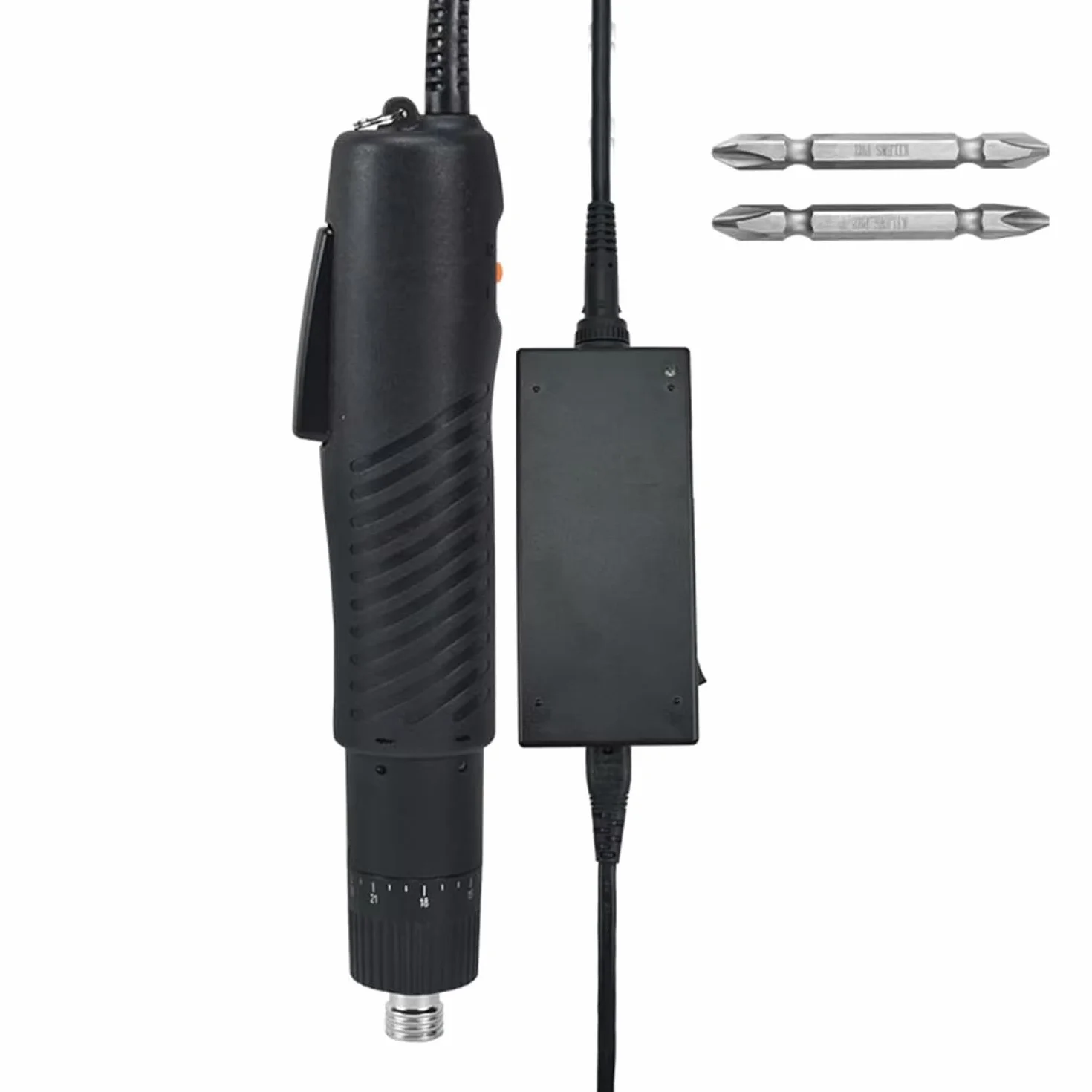COYEUX Profesjonalna wkrętarka udarowa z kablem 45 W, wkrętarka elektryczna o wysokim momencie obrotowym, z 2 końcówkami, regulowany moment obrotowy od 4 do 35 kgf· cm, prędkość 1000 RPM, do śrub M2,6