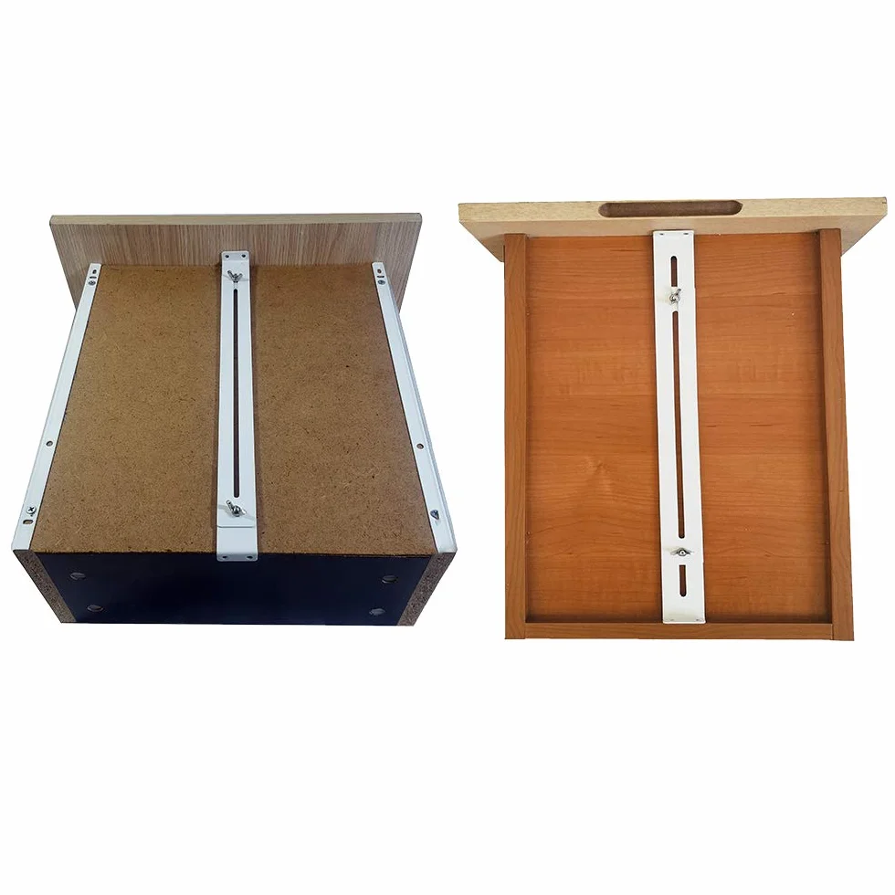 FRMSAET Zestaw naprawczy szuflady - służy do wzmacniania i naprawy drewnianych/MDF/płyt wiórowych Szuflady Wzmocnienie szafki Heavy Duty Steel Hardware Akcesoria - zawiera śruby (4 szt.)