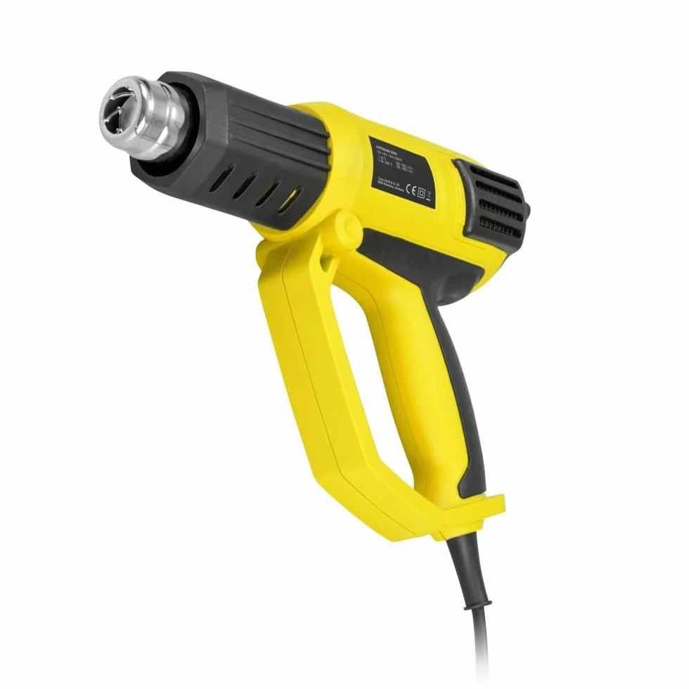 TROTEC Pistolet na gorące powietrze HyStream 2000 – Opalarka poziomy temperatury 50 °/ 650 °, 2000 W – Zabezpieczenie przed przegrzaniem, wyświetlacz LCD, do usuwania farby, lutowania, obkurczania