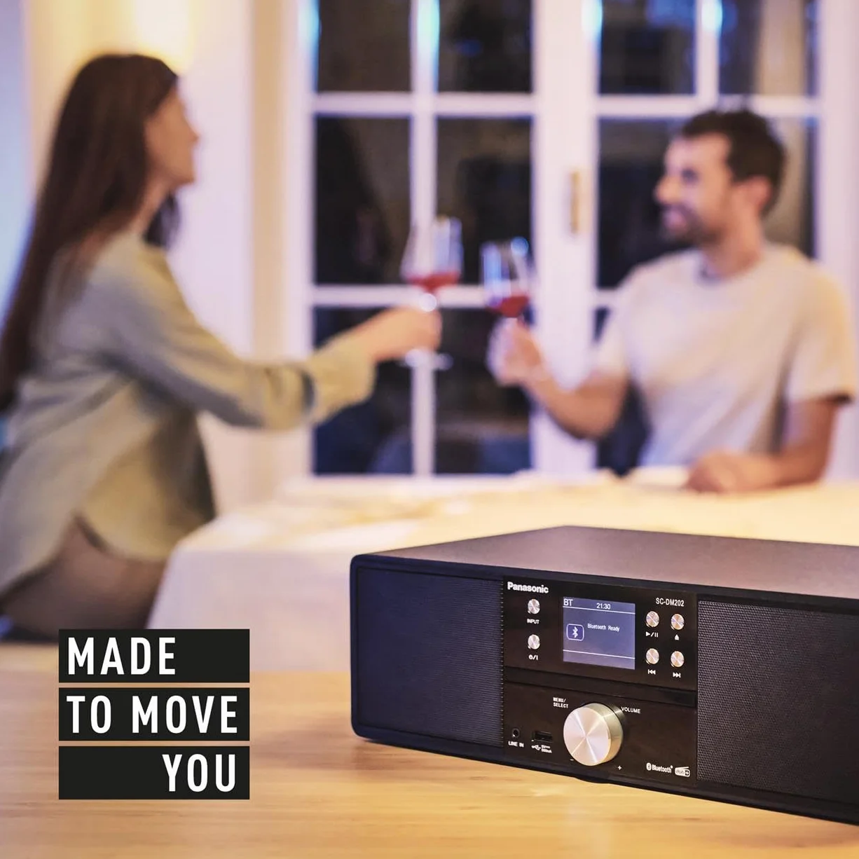 Panasonic SC-DM202 uniwersalny system stereo z odtwarzaczem CD DAB+ FM Bluetooth 24W czarny