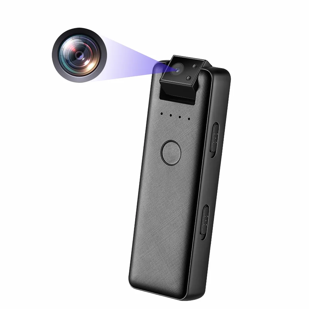 Mini Przenośna Kamera FHD 1080P Noktowizyjna z Klapką Magnetyczna Klip-on Type-C