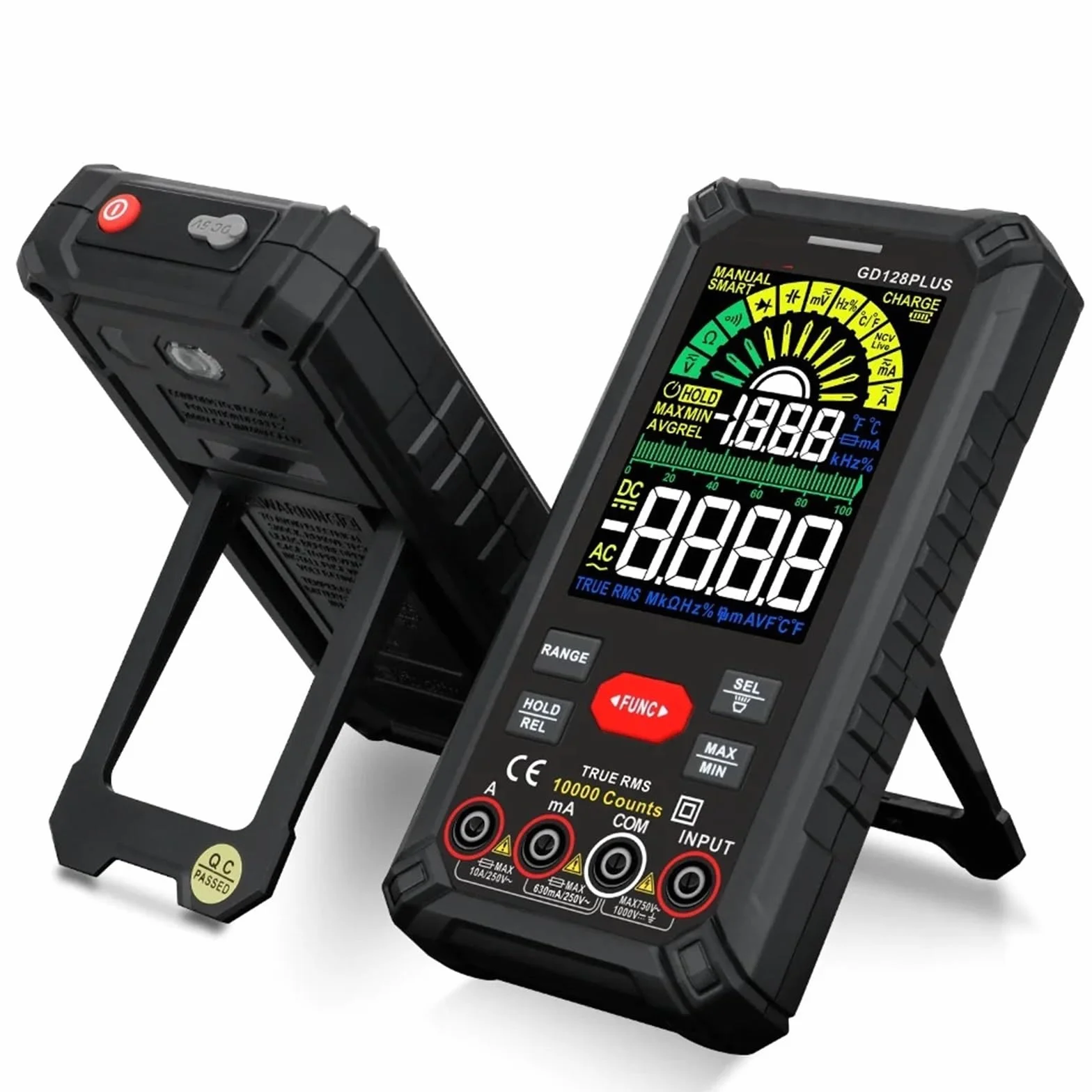 Multimetr cyfrowy, Profesjonalny cyfrowy multimetr True RMS tester pojemności akumulator Ohm Hz AC DC 1000 V 10 A miernik multimetru Wszechstronne możliwości pomiarowe