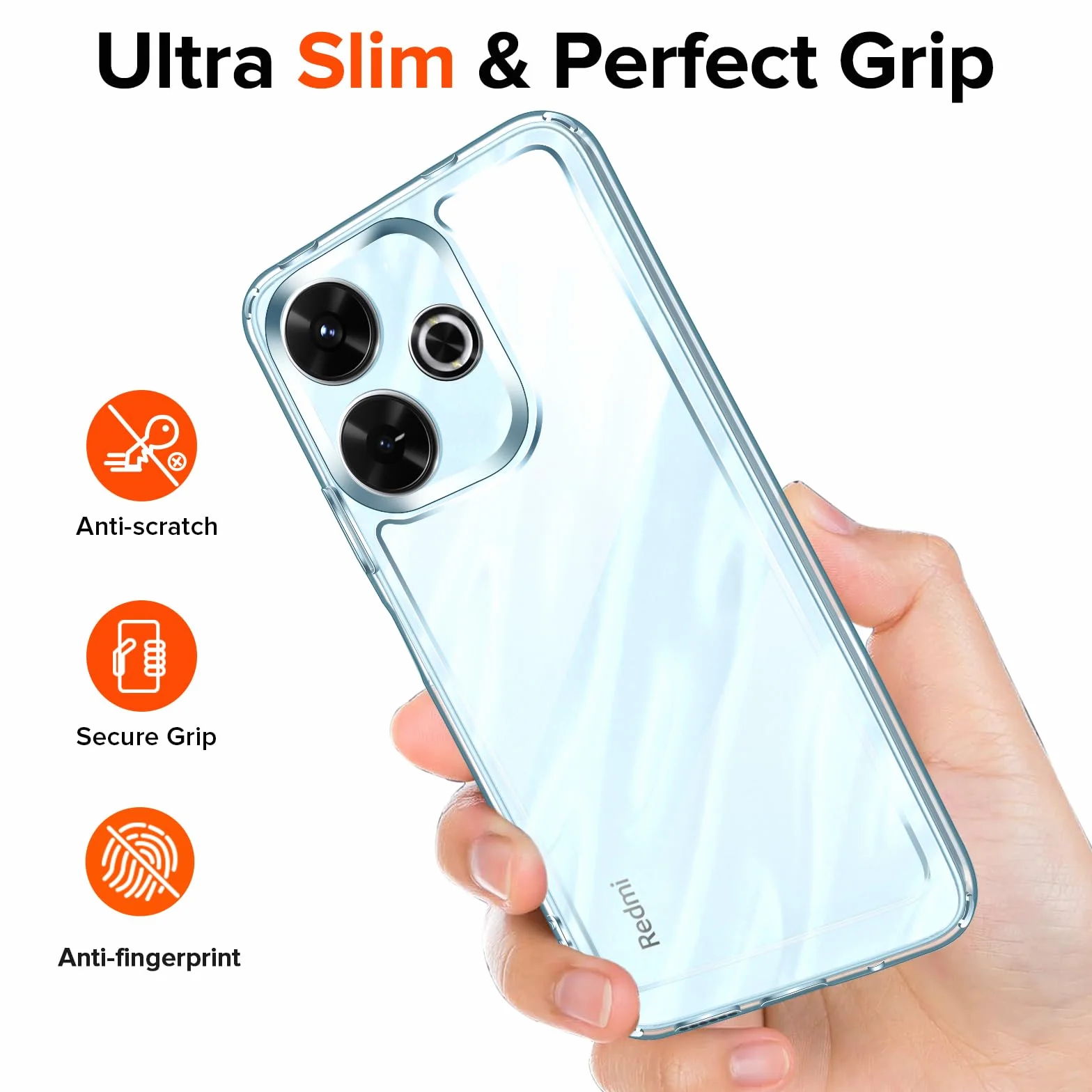 ivoler Etui antyjasnożółte do Xiaomi Redmi 13 4G/ Poco M6 4G z 2 sztukami szkła hartowanego [ochrona wojskowa] Odporne na wstrząsy przezroczyste, odporne na wstrząsy etui ochronne ochrona przed