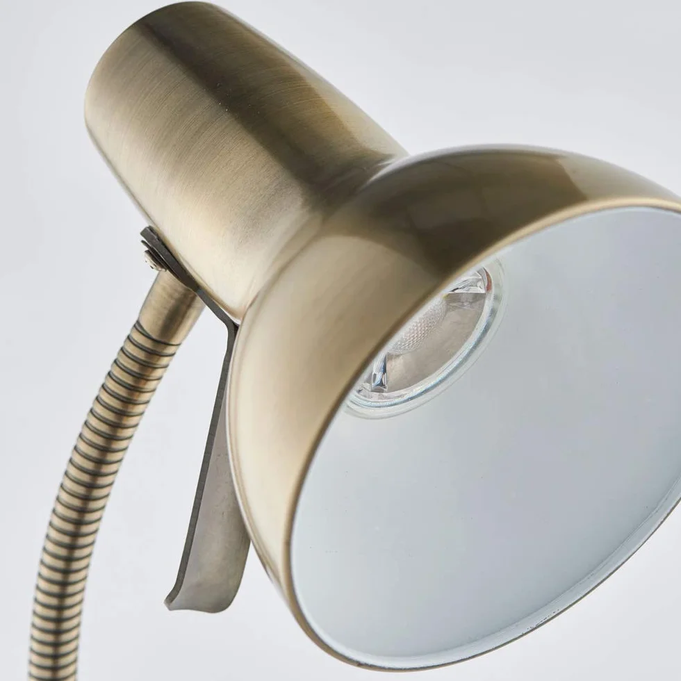 1,6 m regulowana wolnostojąca zakrzywiona lampa podłogowa z łukiem | antyczny mosiądz | 7 W GU10 LED włącznik/wyłącznik nastrojowe oświetlenie | krzesło nad głową światło do czytania salonu salonu salonu | nowoczesny wąski niski profil
