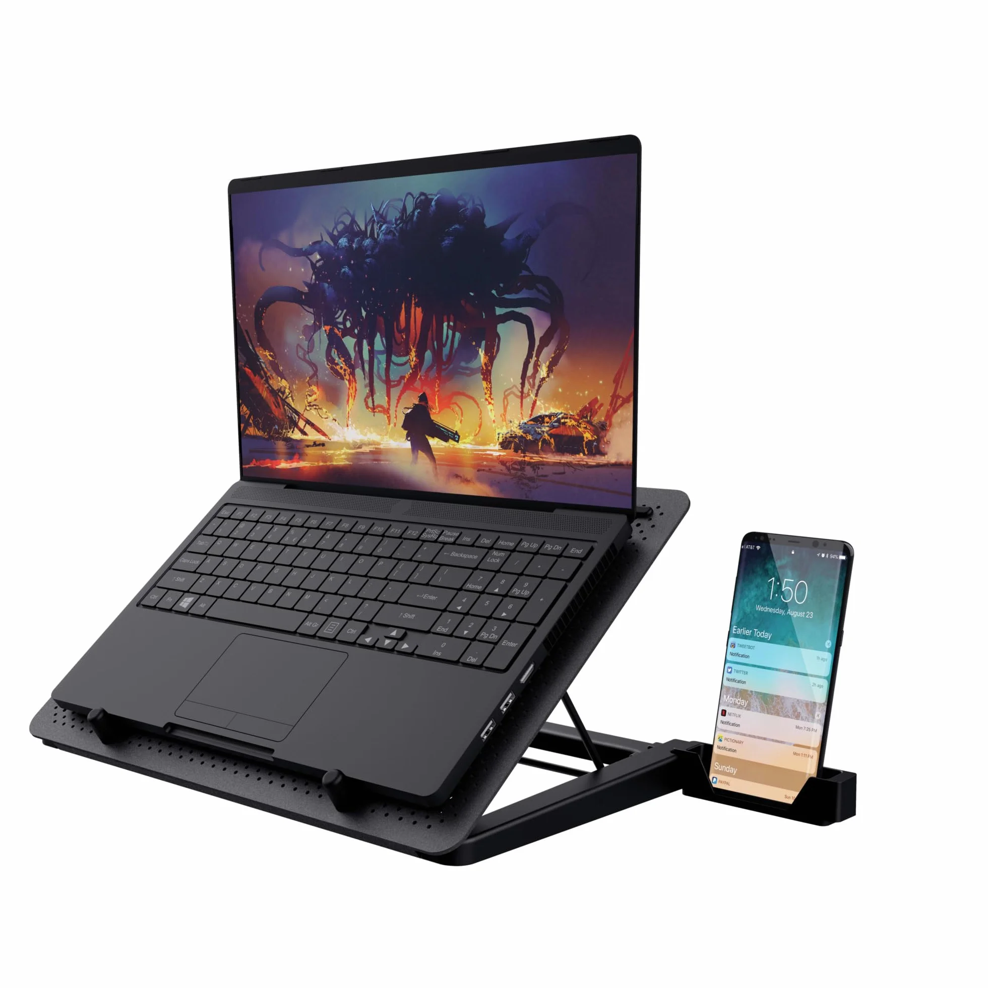 Trust GXT 1125 Quno Cooling Pad podstawka chłodząca 5 wentylatorów LED do laptopów 17,3 cala