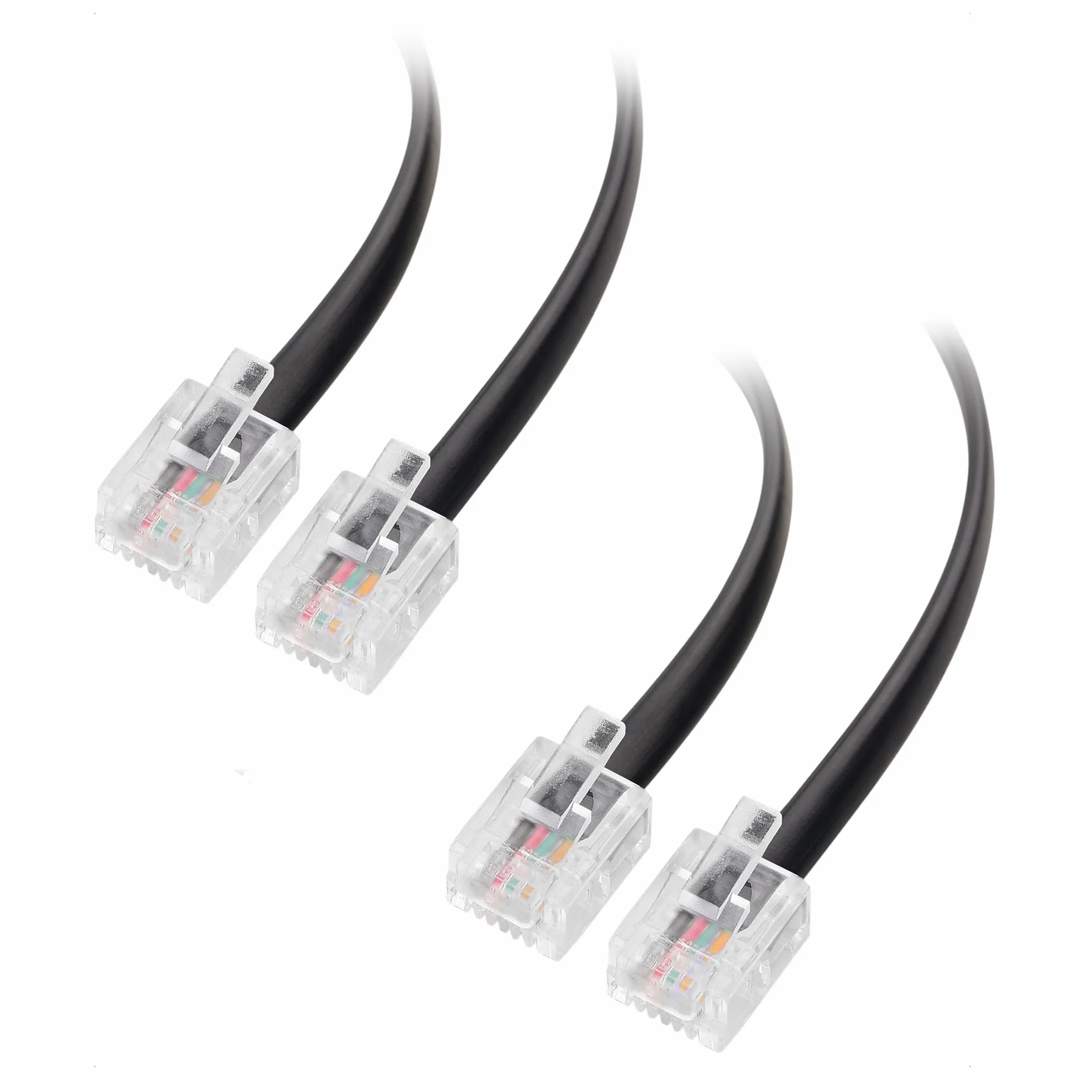 Cable Matters 2-Pack, RJ11 Kabel w kolorze czarnym - 2m