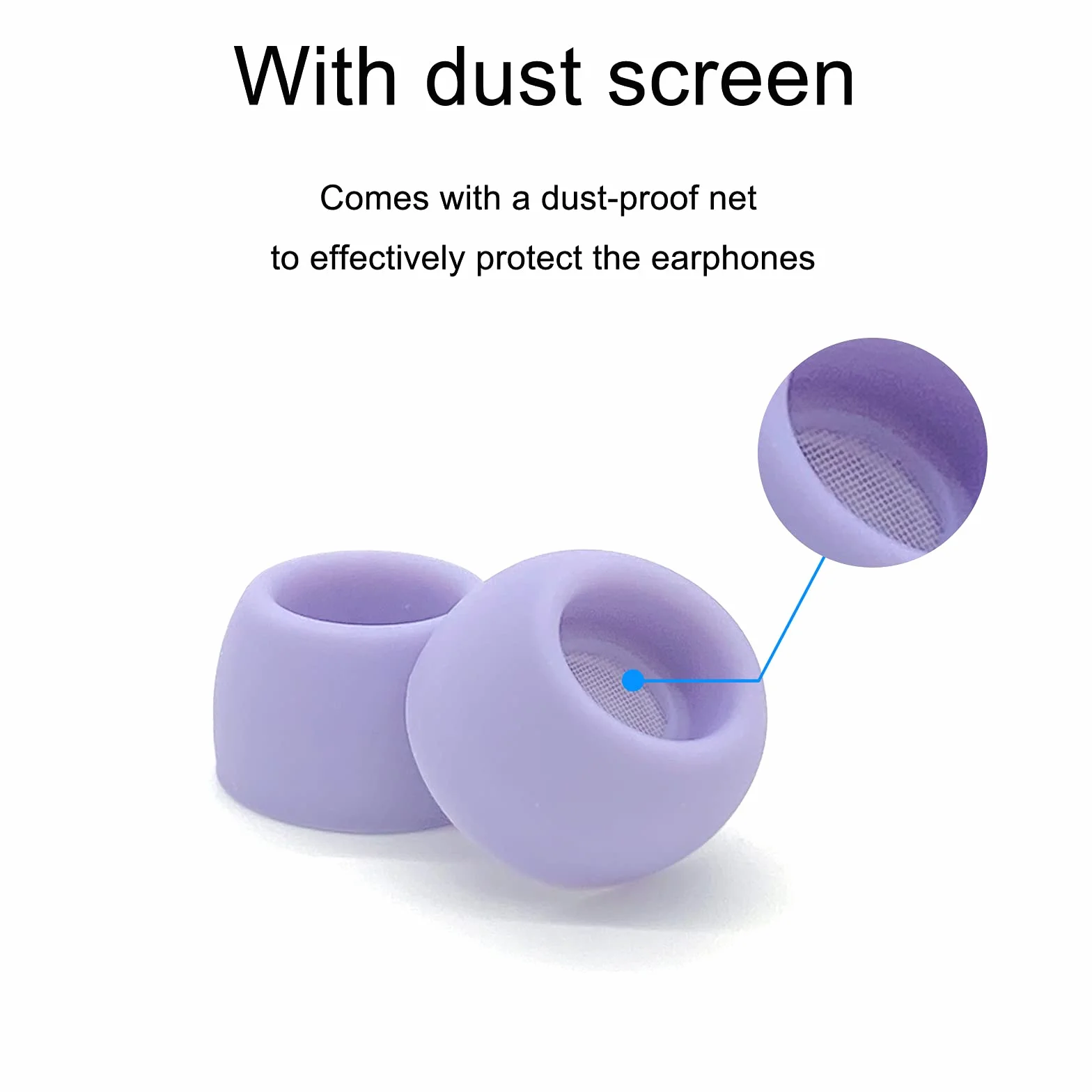 Adhiper Zatyczki do uszu Samsung Galaxy Buds Pro, silikonowe, 3 rozmiary, redukujące hałas, fioletowe