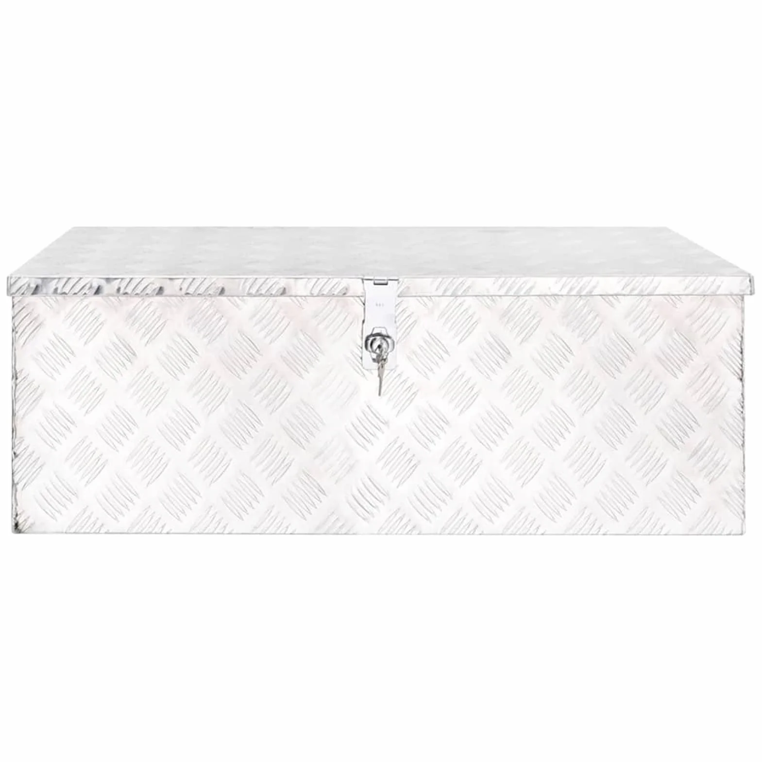 ShGaxin Aluminiowa skrzynka narzędziowa, metalowa skrzynka narzędziowa, skrzynka narzędziowa, aluminiowa obudowa, srebro 90x47x33,5 cm