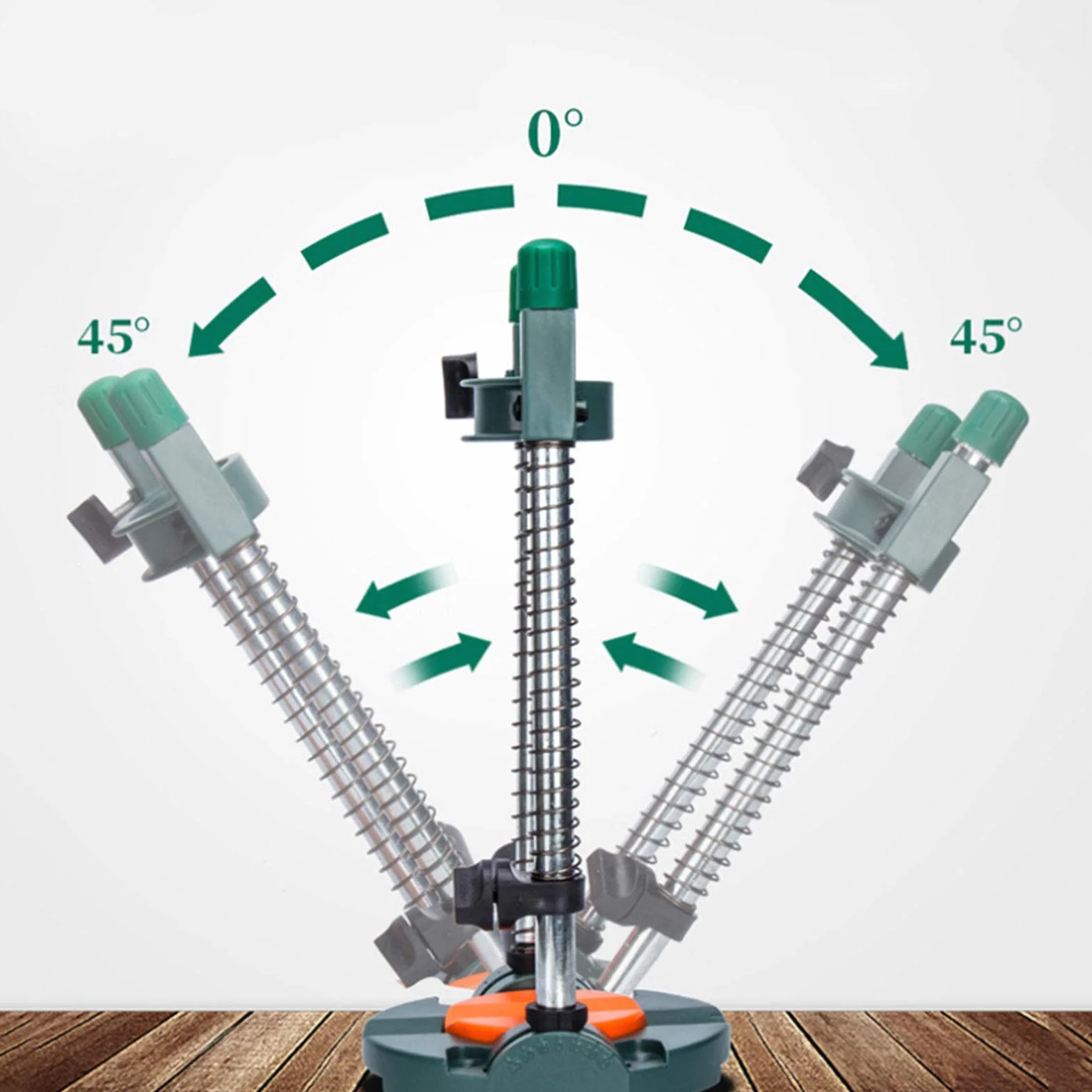Mobilna prowadnica wiertarki i przenośny stojak do wiertarki elektrycznej z podwójnymi prętami obrotowymi regulowanymi pod kątem 45 stopni, podstawą z rowkiem V do rur i rurek